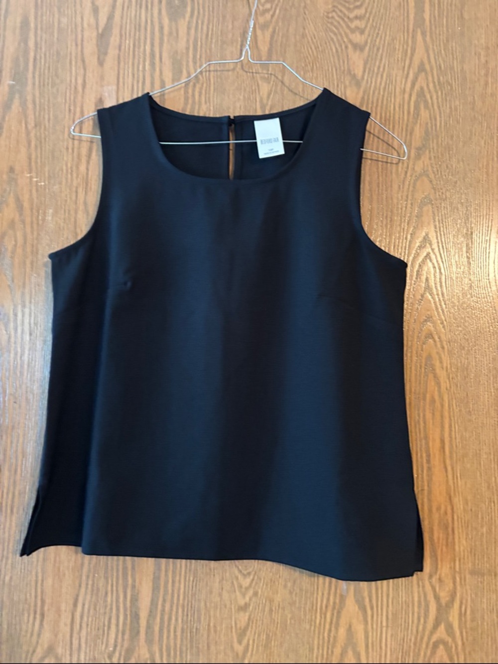 Bedford Fair Classic Black Sleeveless Shell Top Size 10P